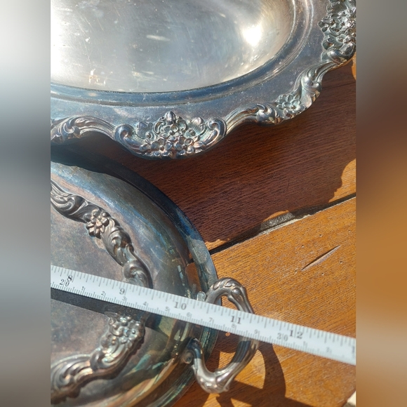 Antique Serving Dish With Cover Silver Plated - Picture 10 of 11